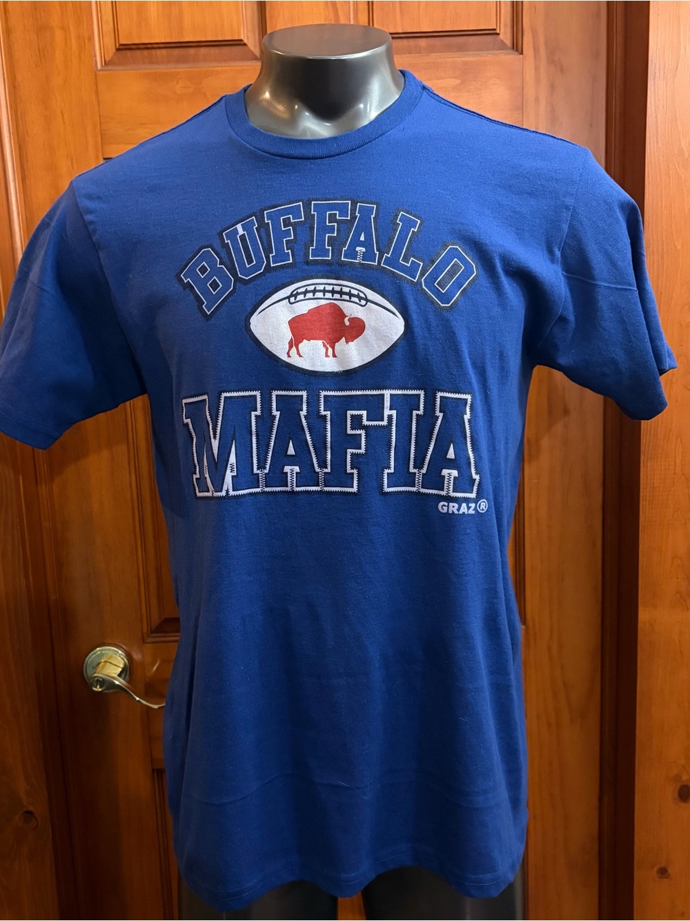 Buffalo Bills Mafia T Shirt Mens Large Blue Football GRAZ Graphic Fan Tee